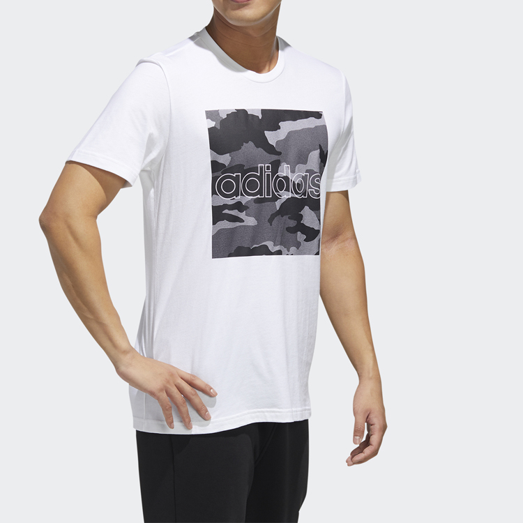 Мужская футболка adidas T (белая) — фото 4