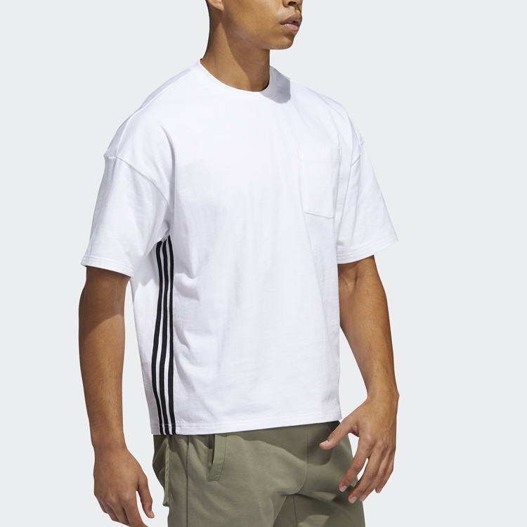 Мужская футболка adidas M Mh Loose Tee (белая) — фото 4