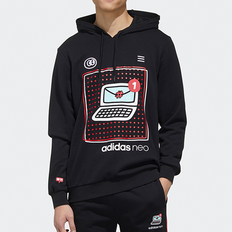 Мужское худи adidas neo M VLDAY HDY (черное) — фото 3