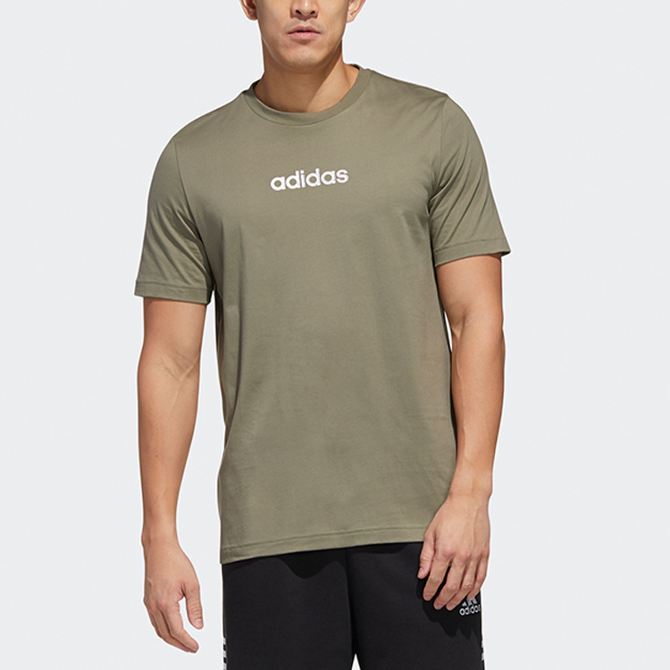 Мужская футболка adidas M E BR T (зеленая) — фото 3