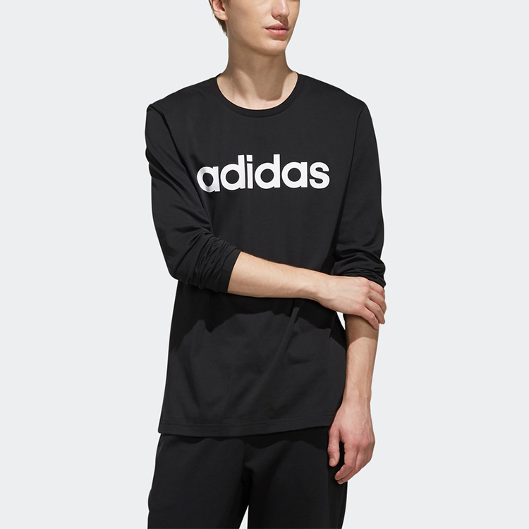 Мужская футболка adidas neo M CE LNR LS (черная) — фото 3