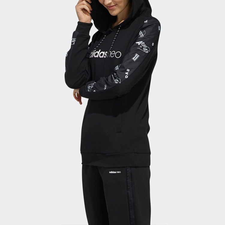 Женский свитшот adidas neo (черный) — фото 5