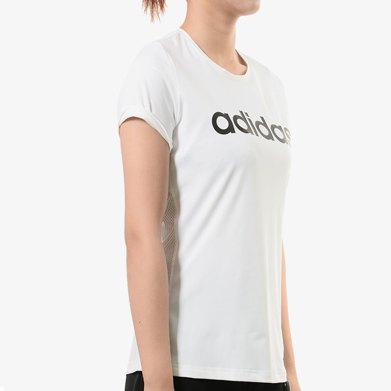 Женская футболка adidas Slim Fit (белая) — фото 4