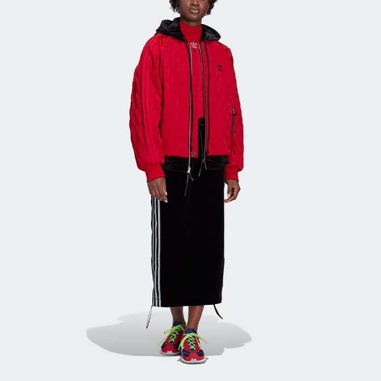 Женская куртка adidas originals × ANGEL CHEN двусторонняя (красная) — фото 7