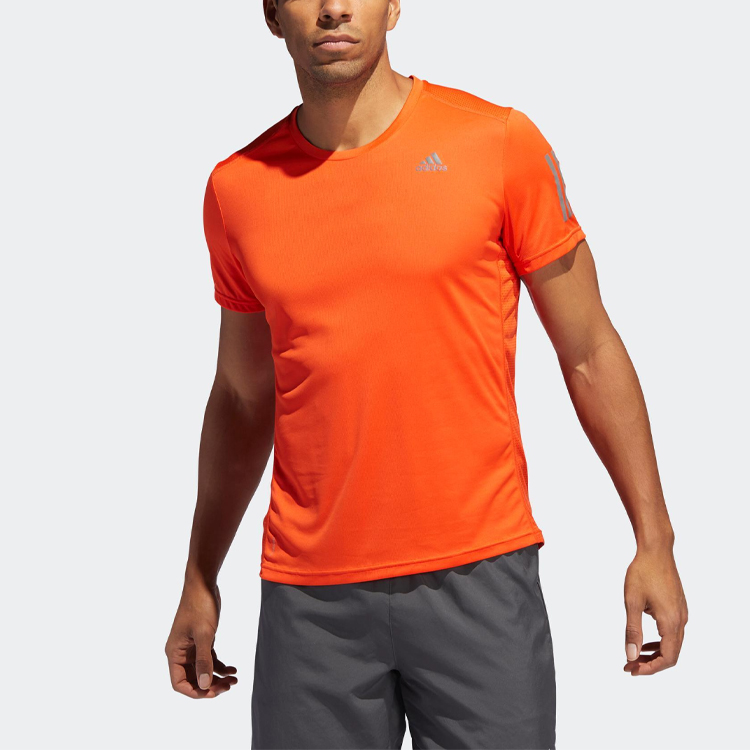 Мужская футболка adidas Own The Run T (оранжевая) — фото 3