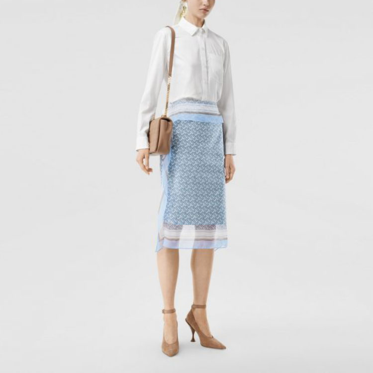 Женская рубашка Burberry (белая) — фото 5
