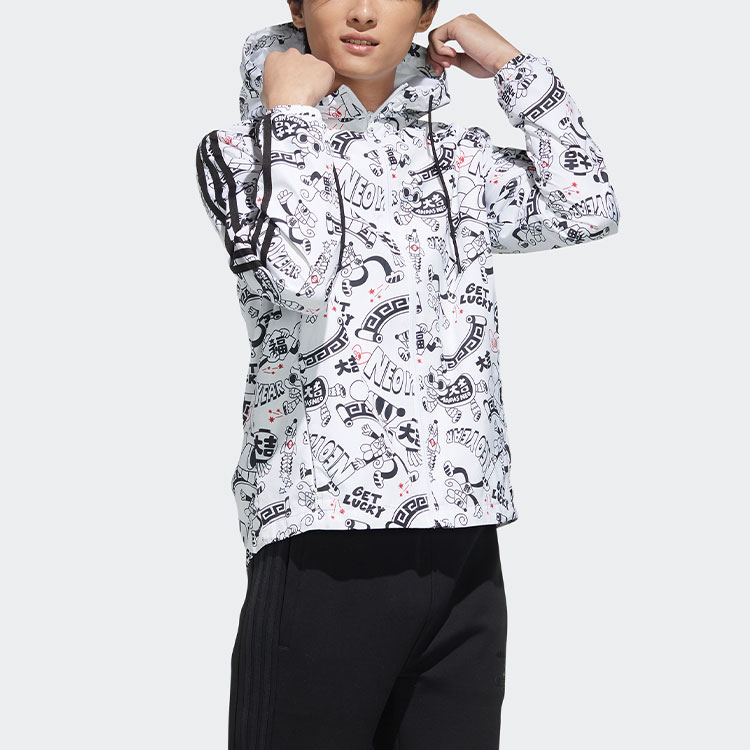 Мужское худи adidas neo (белое) — фото 4