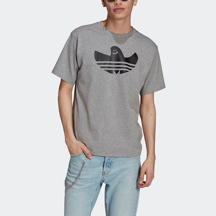 Унисекс футболка adidas originals G Shmoo Ss Tee (серый) — фото 4