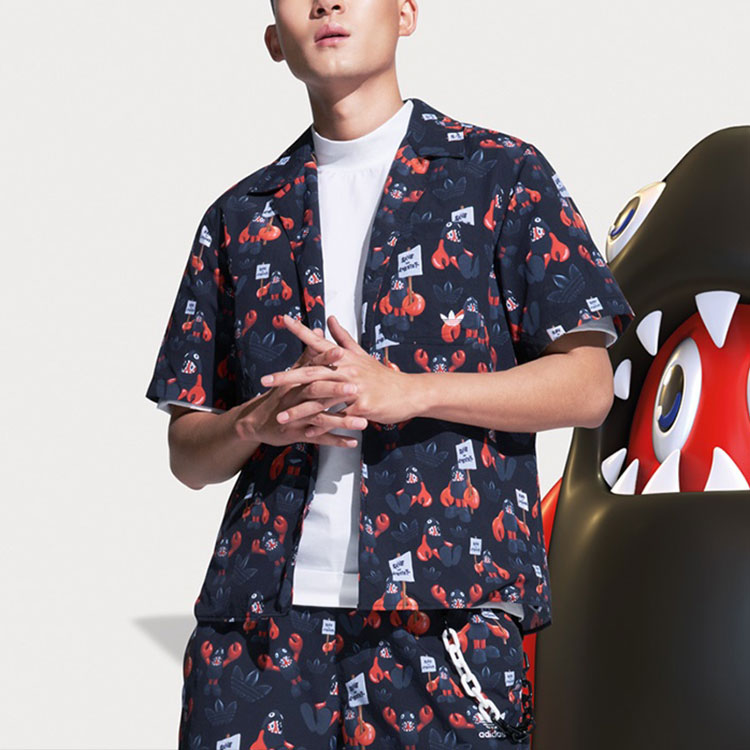 Мужская рубашка adidas originals (черная) — фото 3