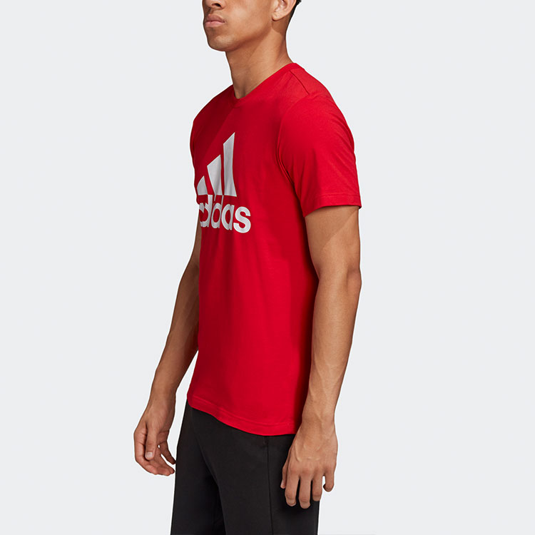 Мужская футболка adidas LogoT (красная) — фото 6
