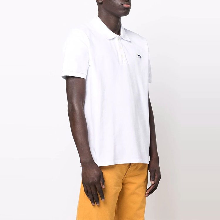 Мужское поло Maison Kitsune SS22 (белое) — фото 3