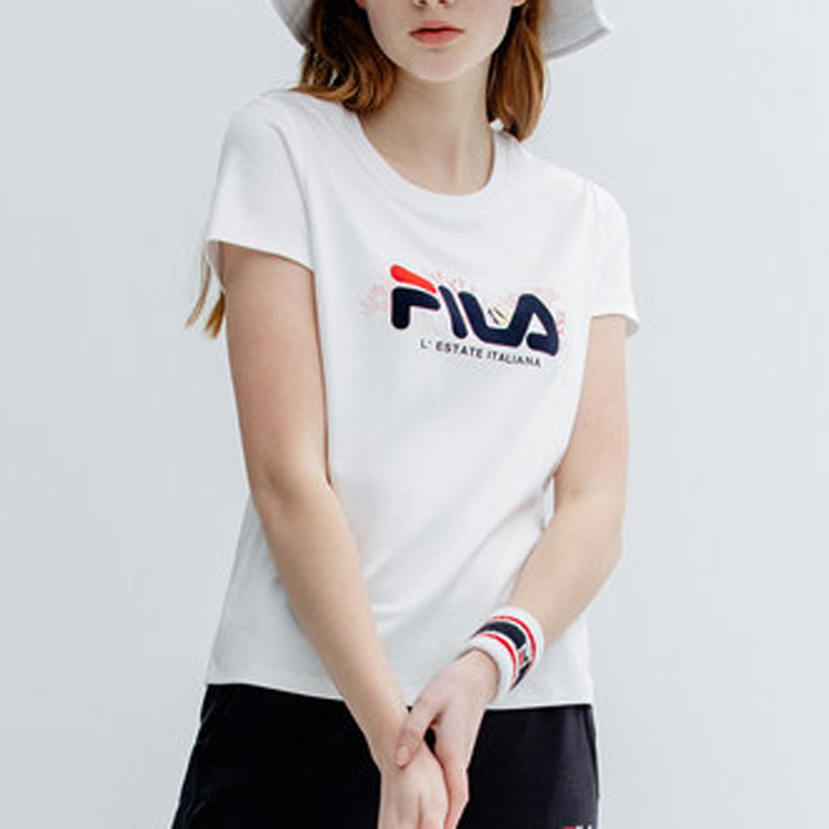 Женская футболка Fila (белая) — фото 5