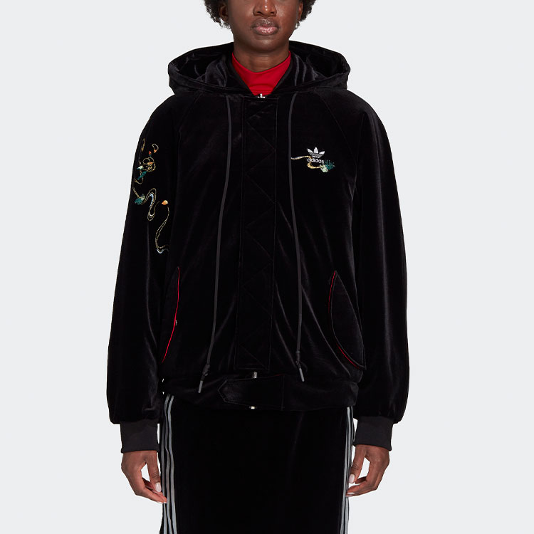 Женская куртка adidas originals × ANGEL CHEN двусторонняя (красная) — фото 6