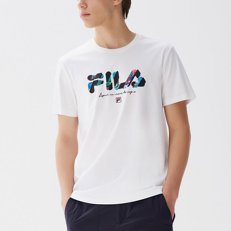 Футболка Fila (белая) — фото 4