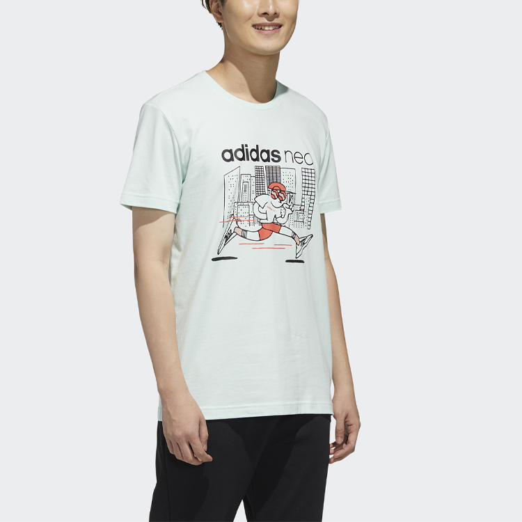 Мужская футболка adidas neo Graphic Retro (зеленая) — фото 6