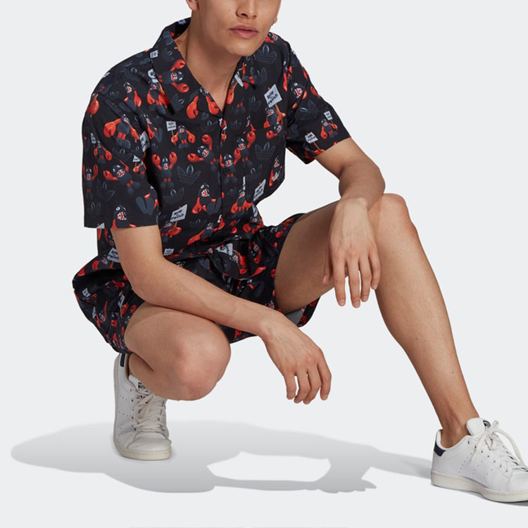 Мужская рубашка adidas originals (черная) — фото 4