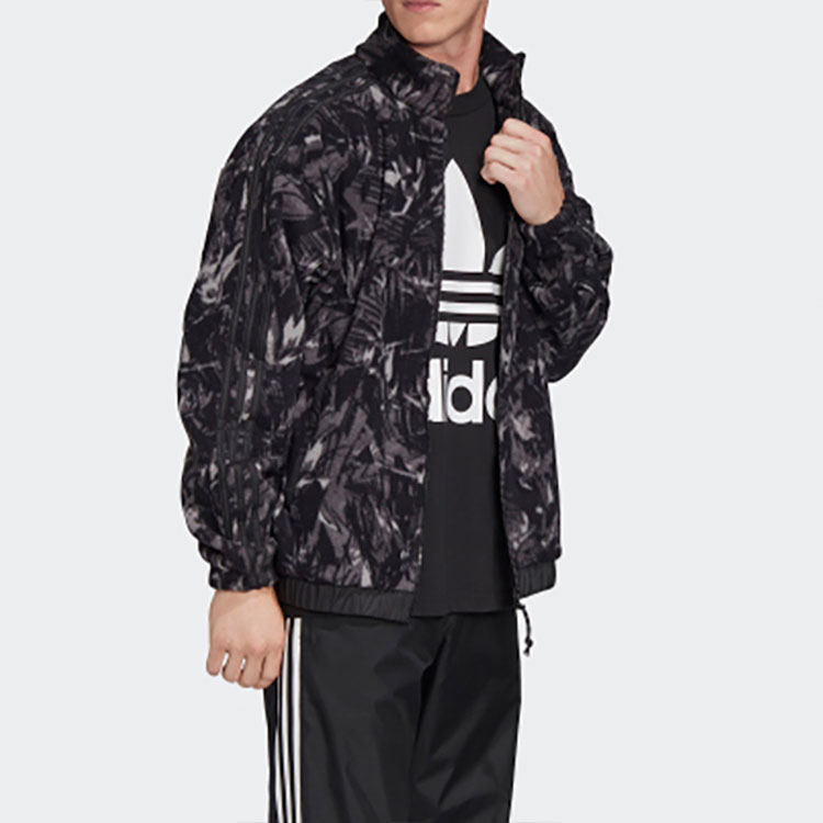 Мужская куртка adidas originals Polar Fleece AOP Polar Fleece AOP (черная) — фото 4