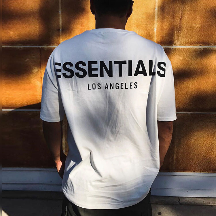 Футболка Fear of God Essentials SS20 LA Tee (белая) — фото 3