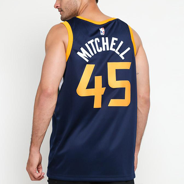 Мужская майка Nike NBA Mitchell (темно-синяя) — фото 4
