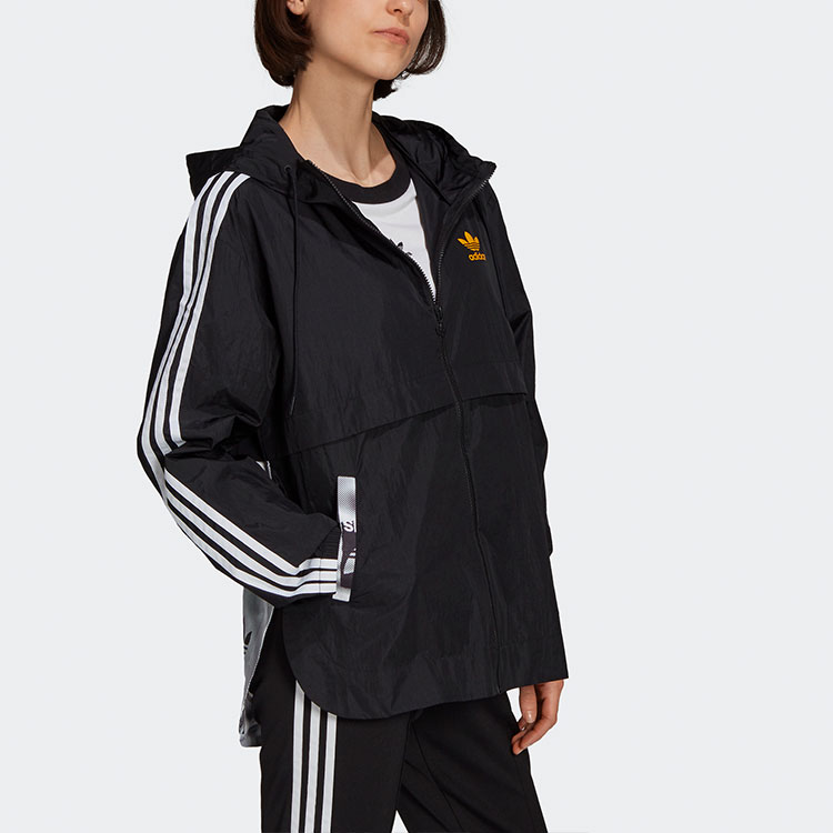 Женская куртка adidas originals Trefoil Wb Logo (черная) — фото 3