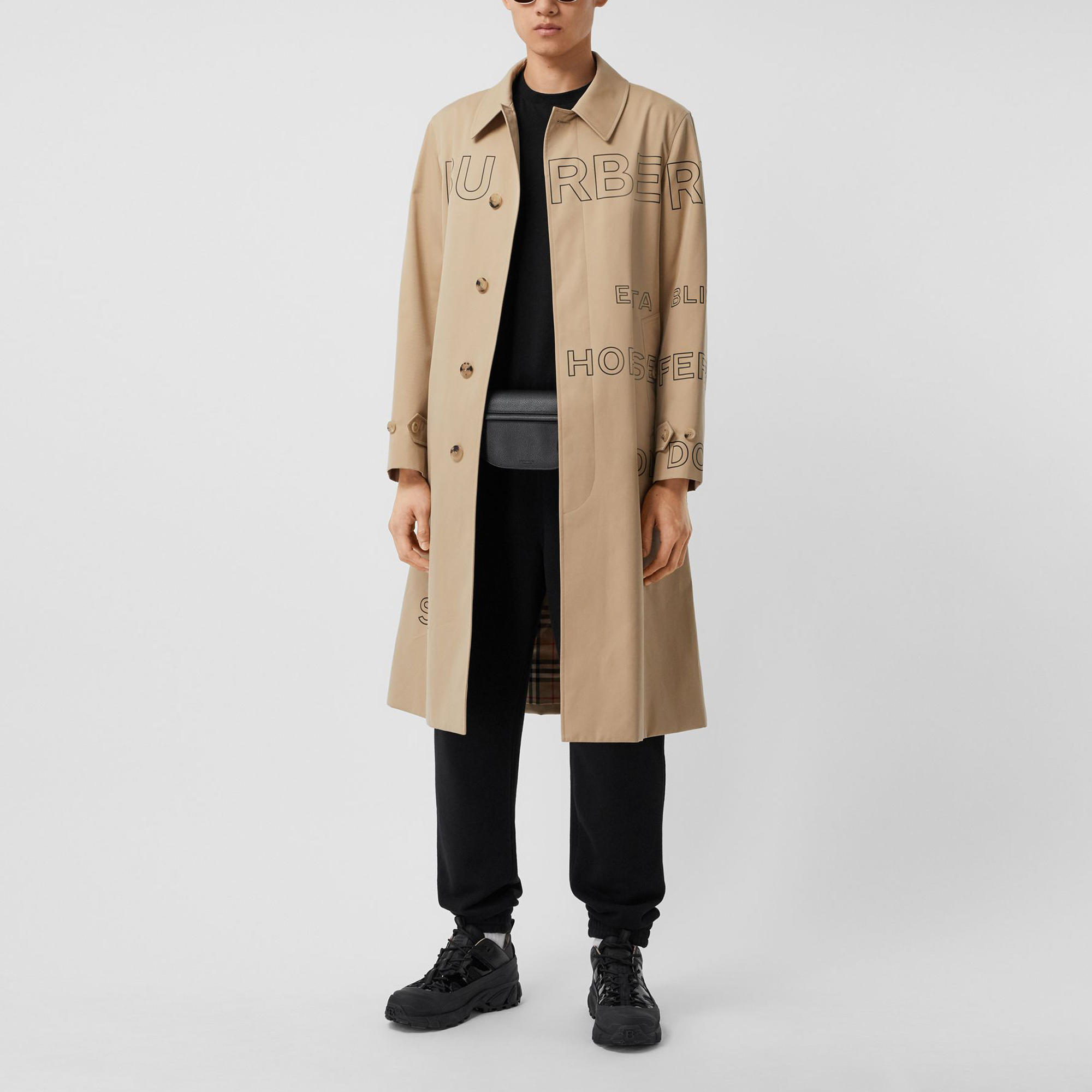 Мужской тренч Burberry (бежевый) — фото 3