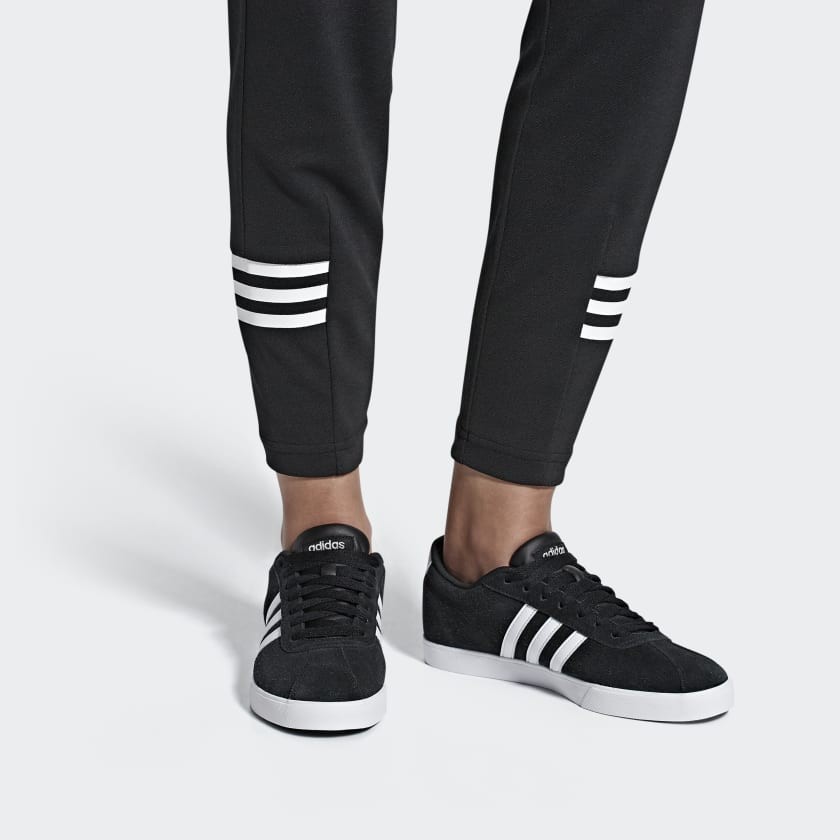Женские кеды adidas neo Court Adapt (черно-белые) — Чёрный / белый — фото 7