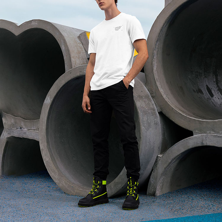 Мужская футболка Timberland Logo Tee (белая) — фото 3