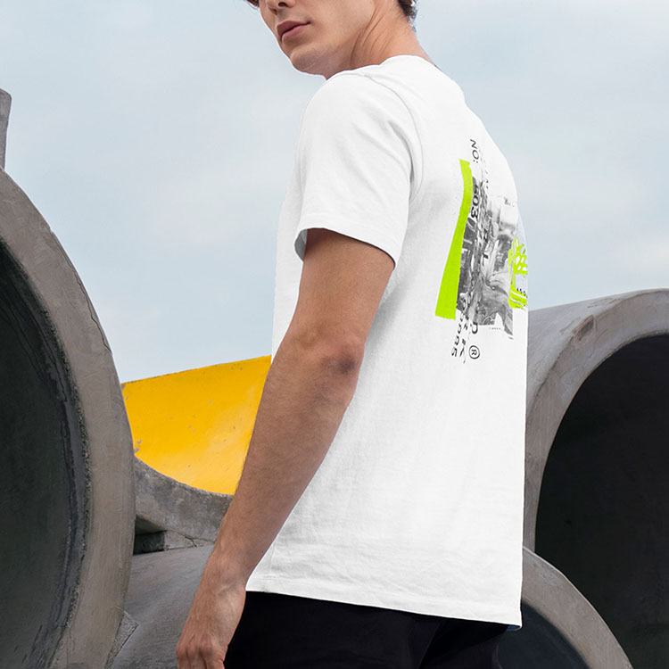 Мужская футболка Timberland Logo Tee (белая) — фото 5