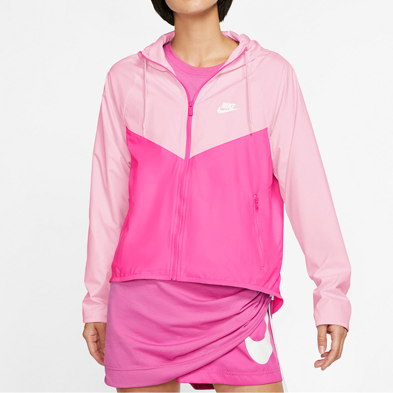 Женская куртка Nike со спортивными панелями (розовая) — фото 3
