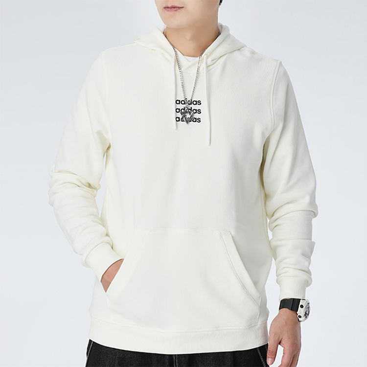 Мужское худи adidas neo M C+ HDY (молочно-белое) — фото 3