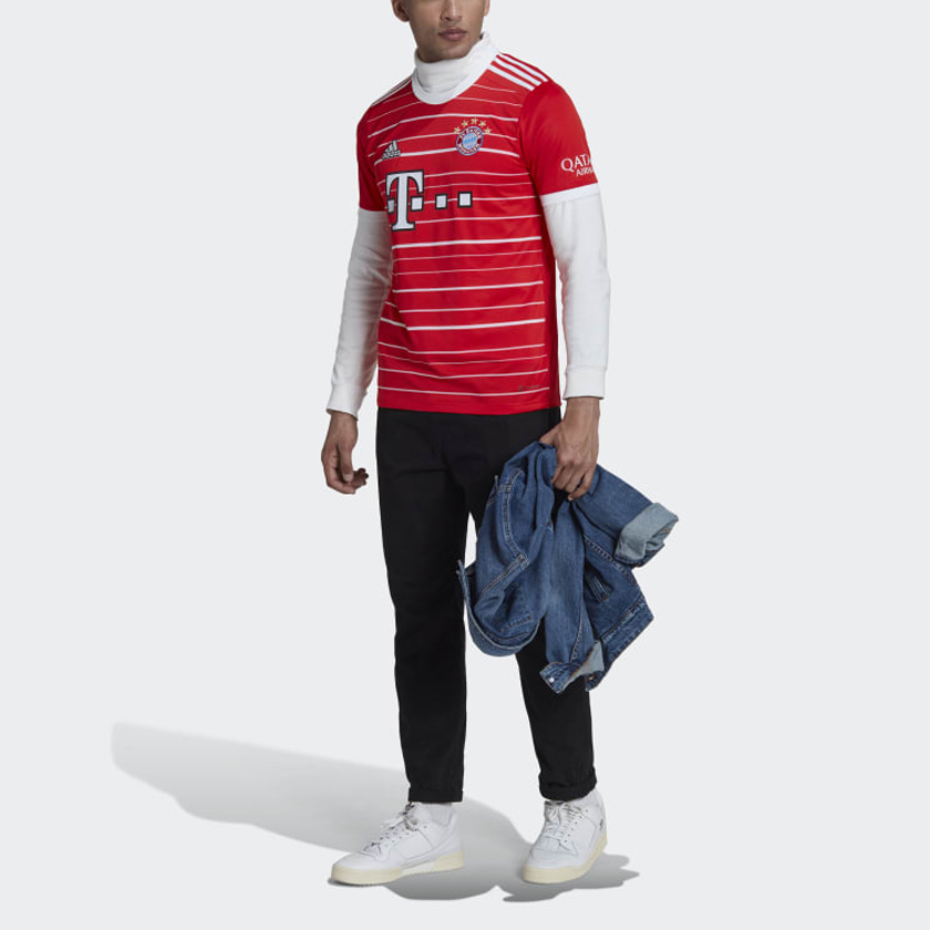 Adidas Bayern Munich Black Soccer Jersey Men’s Red