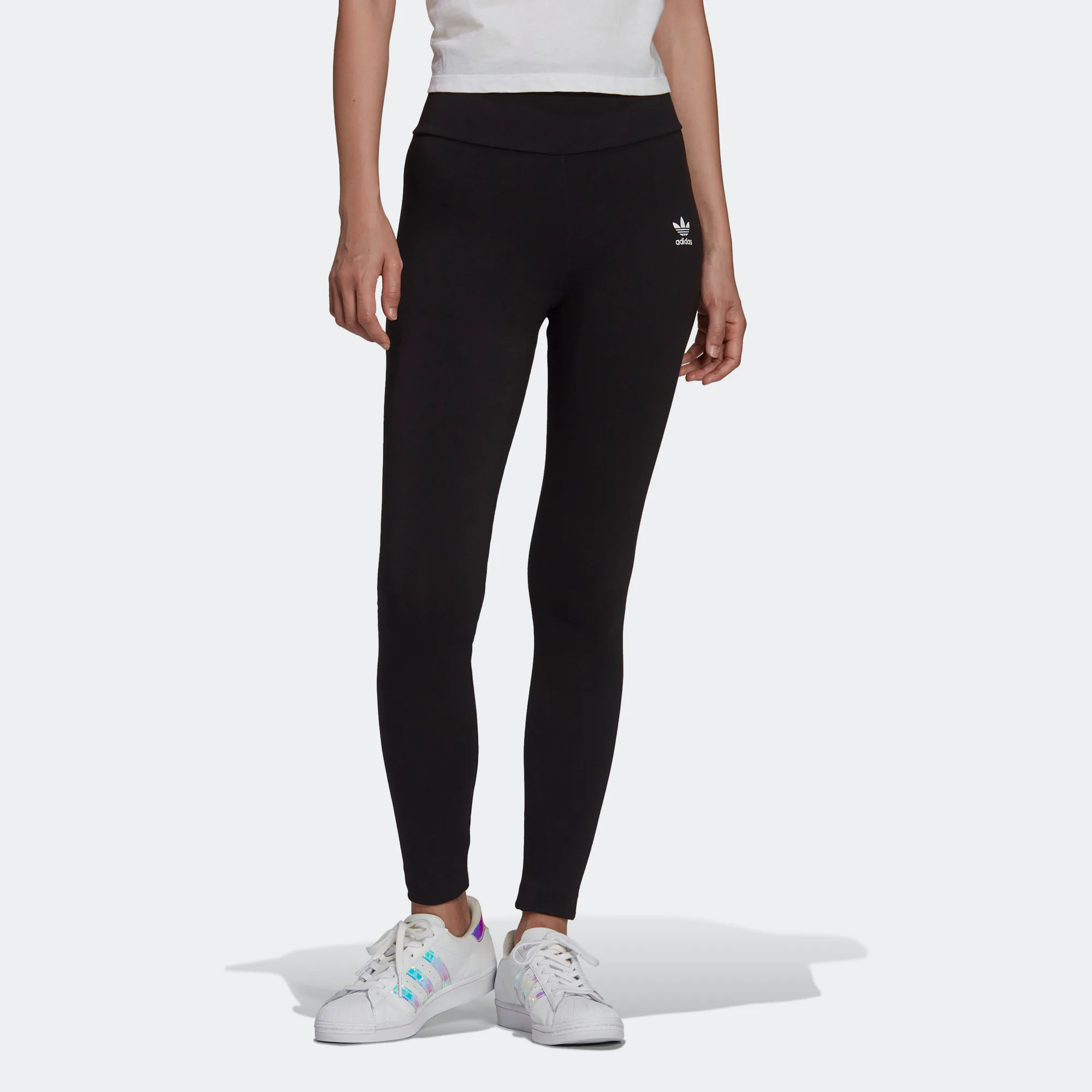 Adidas Originals trefoil logo cotton leggings