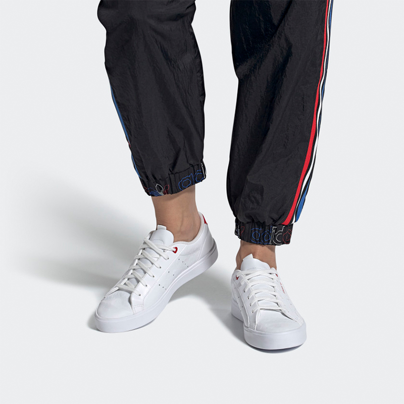 Женские кеды adidas Sleek (белый / красный) — фото 7