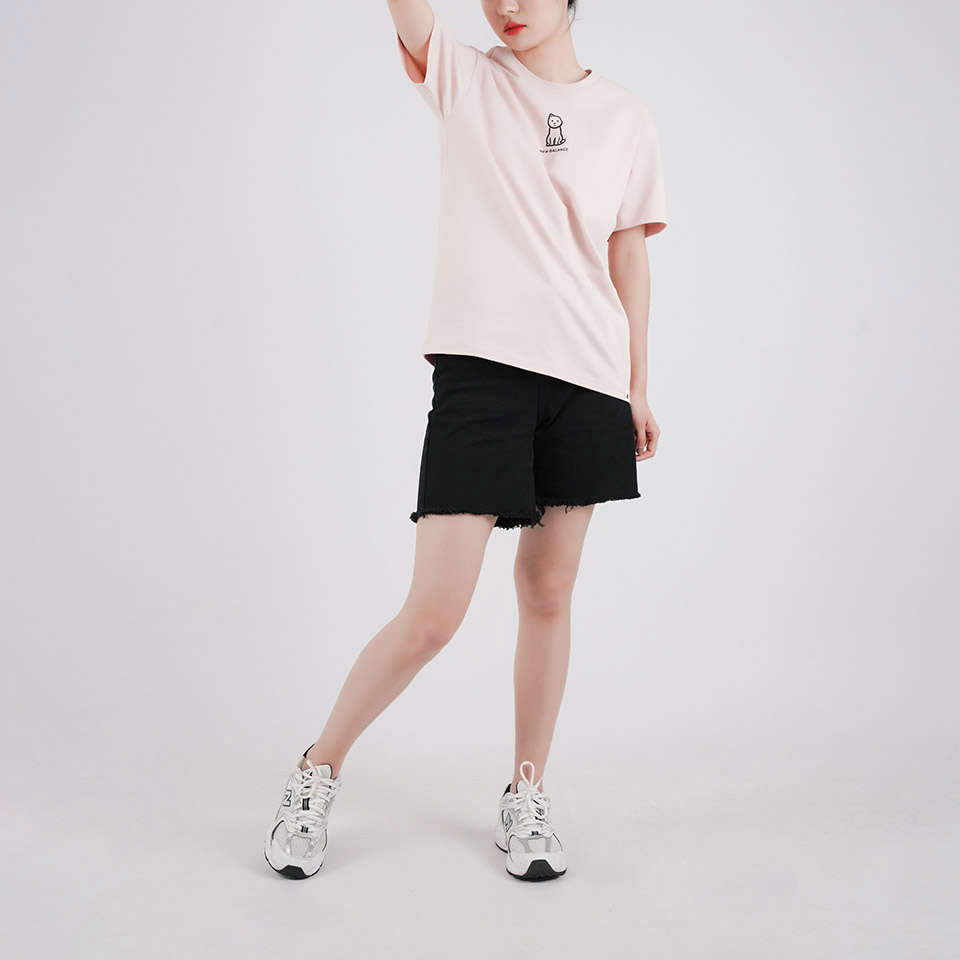 Женские футболка New Balance x noritake T (розовый) — фото 3