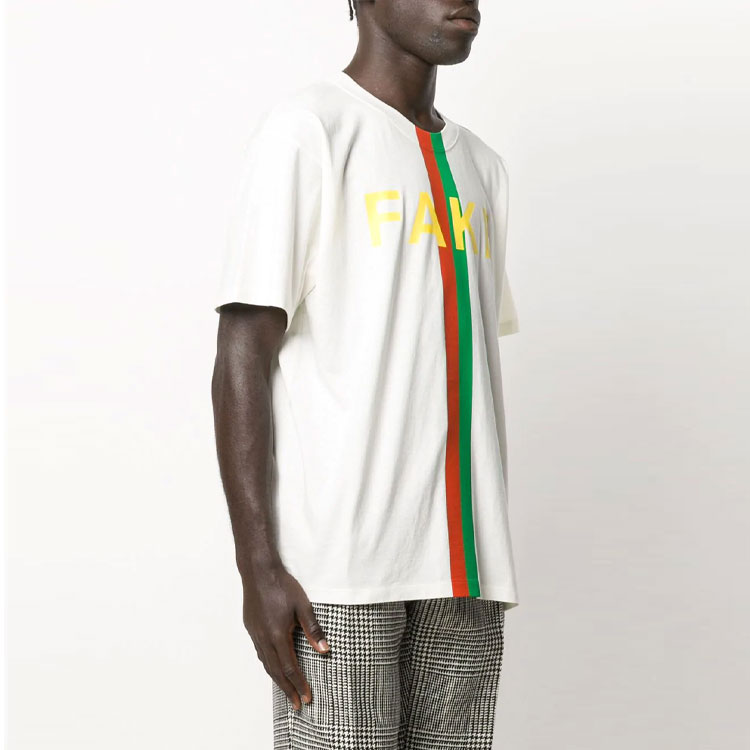 Мужская футболка Gucci (белая) — фото 5