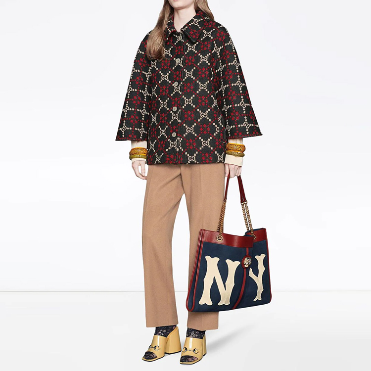Женская куртка Gucci Logo (разноцветная) — фото 5