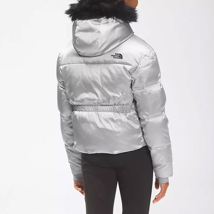 Женская куртка The North Face Dealio City 550 (серебряная) — фото 4