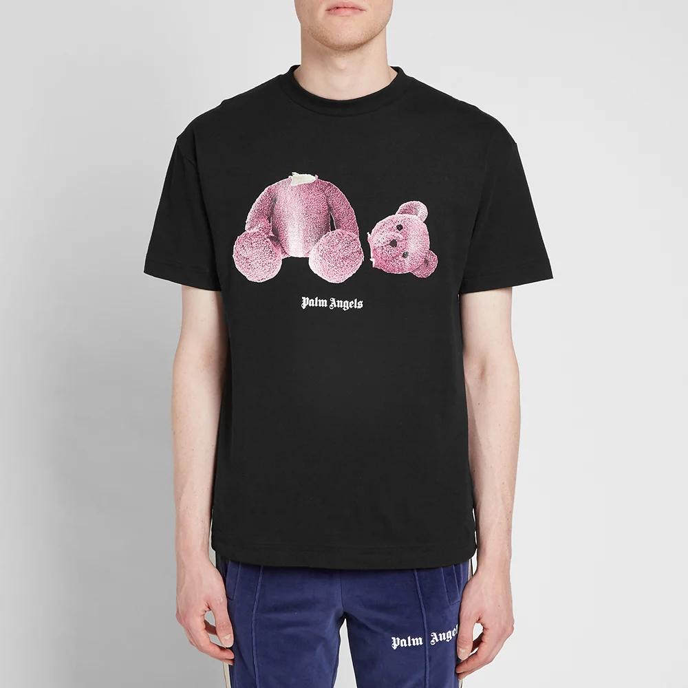 Мужская футболка PALM ANGELS Kill The Bear Tee T (черная) — фото 3