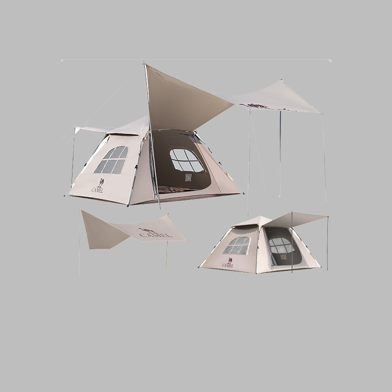 CAMEL Camping Tent One Bedroom And Two Living Rooms Camping Automatic Tent