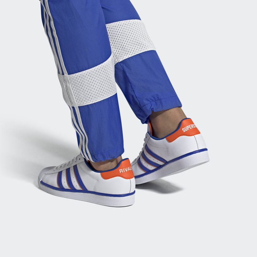 Кеды adidas originals (бело-сине-оранжевые) — фото 6
