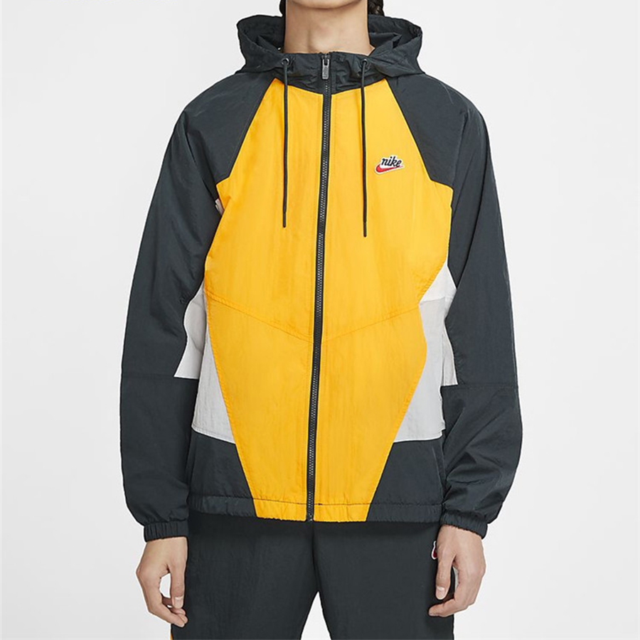 Мужская куртка Nike Sportswear Heritage Windrunner (желтая) — фото 4
