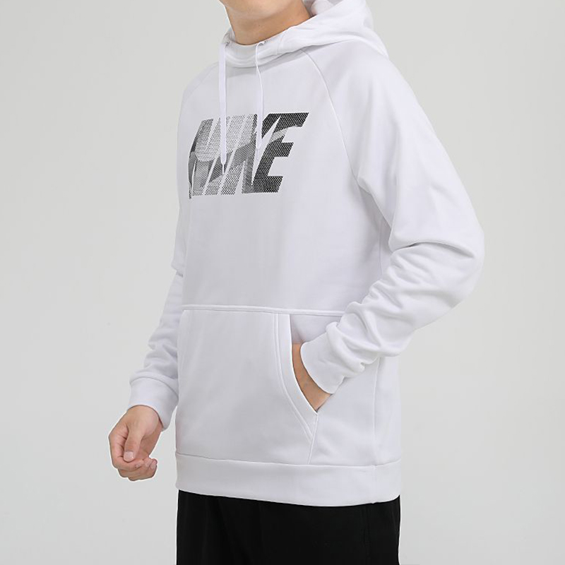 Мужское худи Nike Therma Hoodie (белое) — фото 4