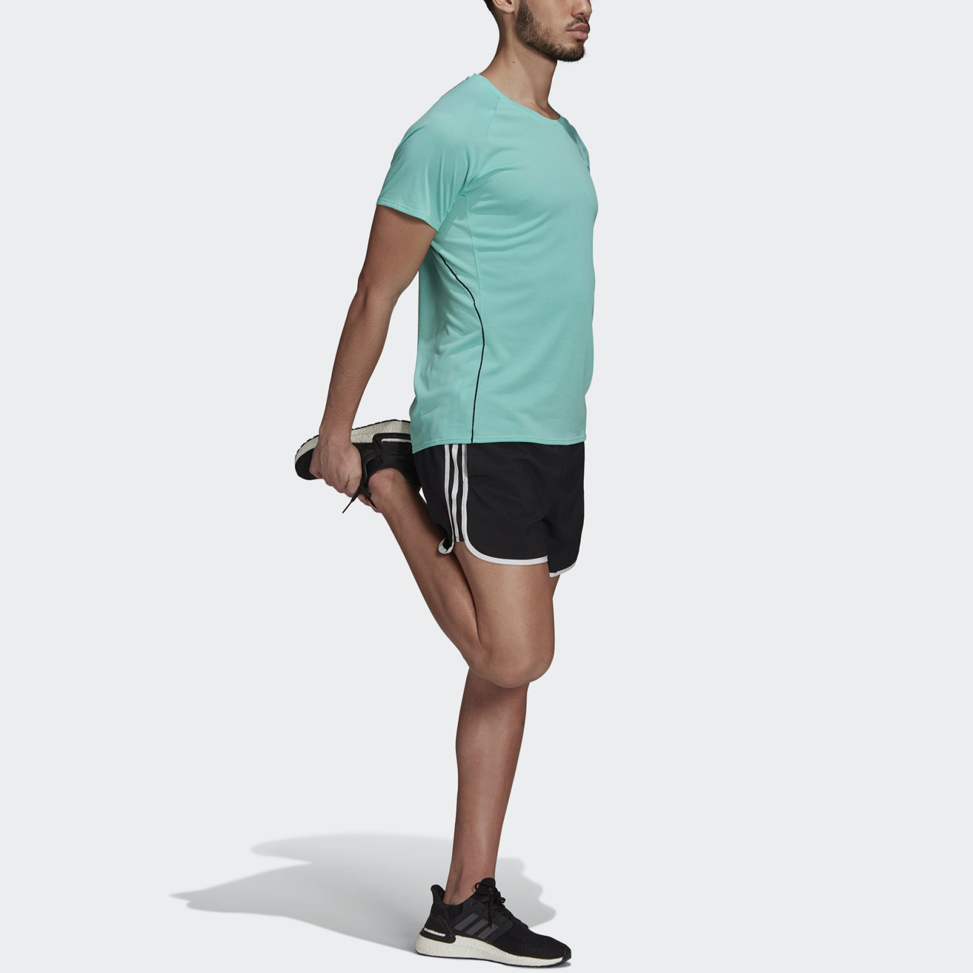 Мужская футболка adidas Adi Runner Tee (мятно-зеленая) — фото 4