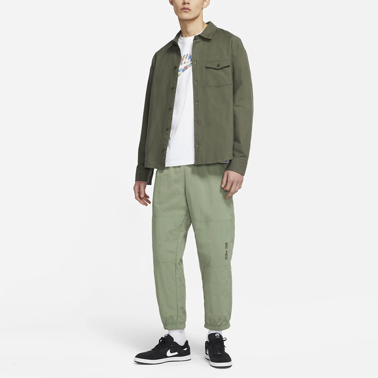 Мужские штаны Nike SB Logo Pants (оливковые) — фото 3