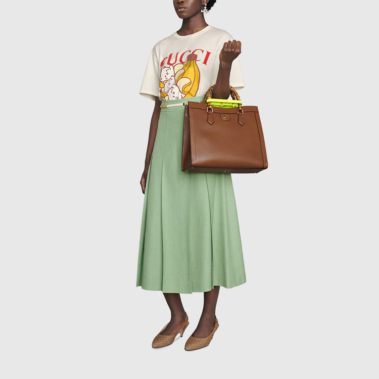 Женская футболка Gucci x Bananya Logo T (белая) — фото 3