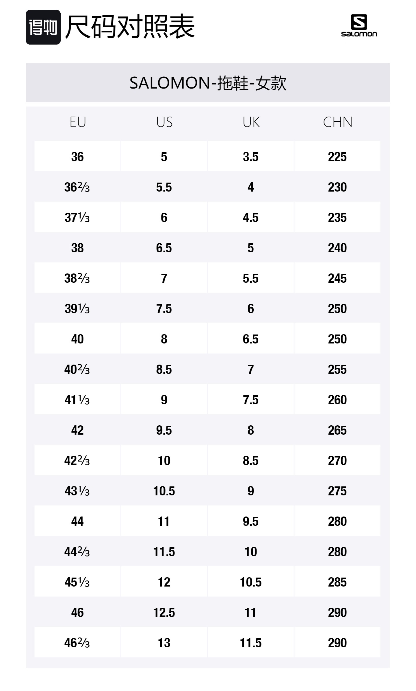 Size Table