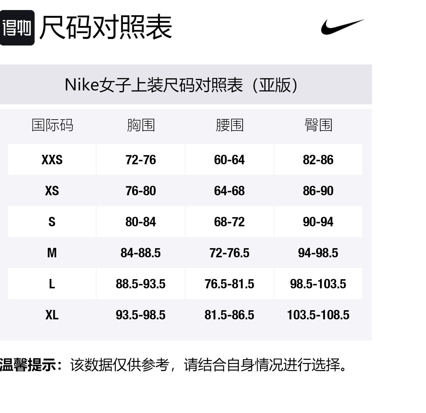 Size Table