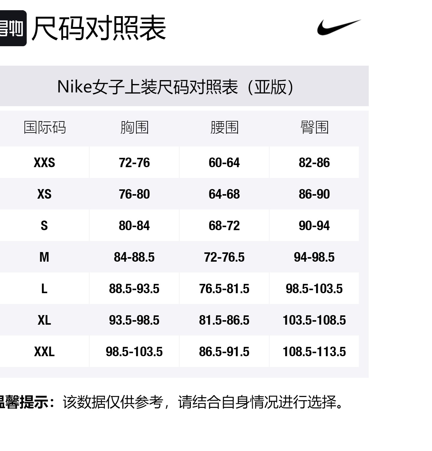 Size Table