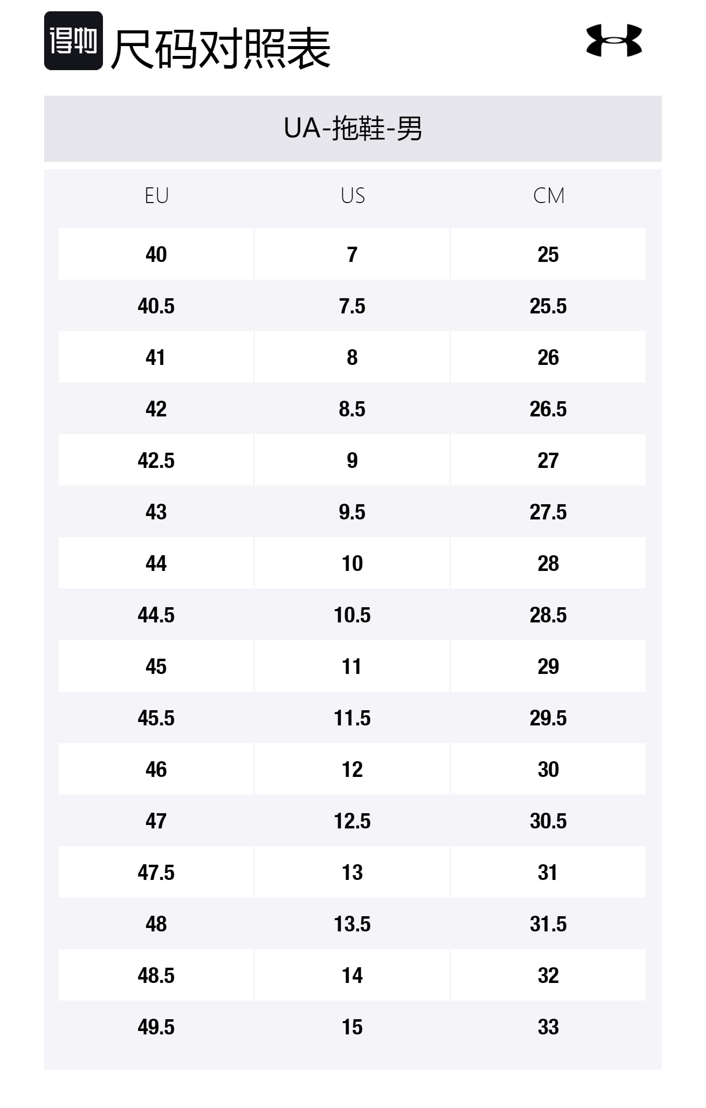 Size Table