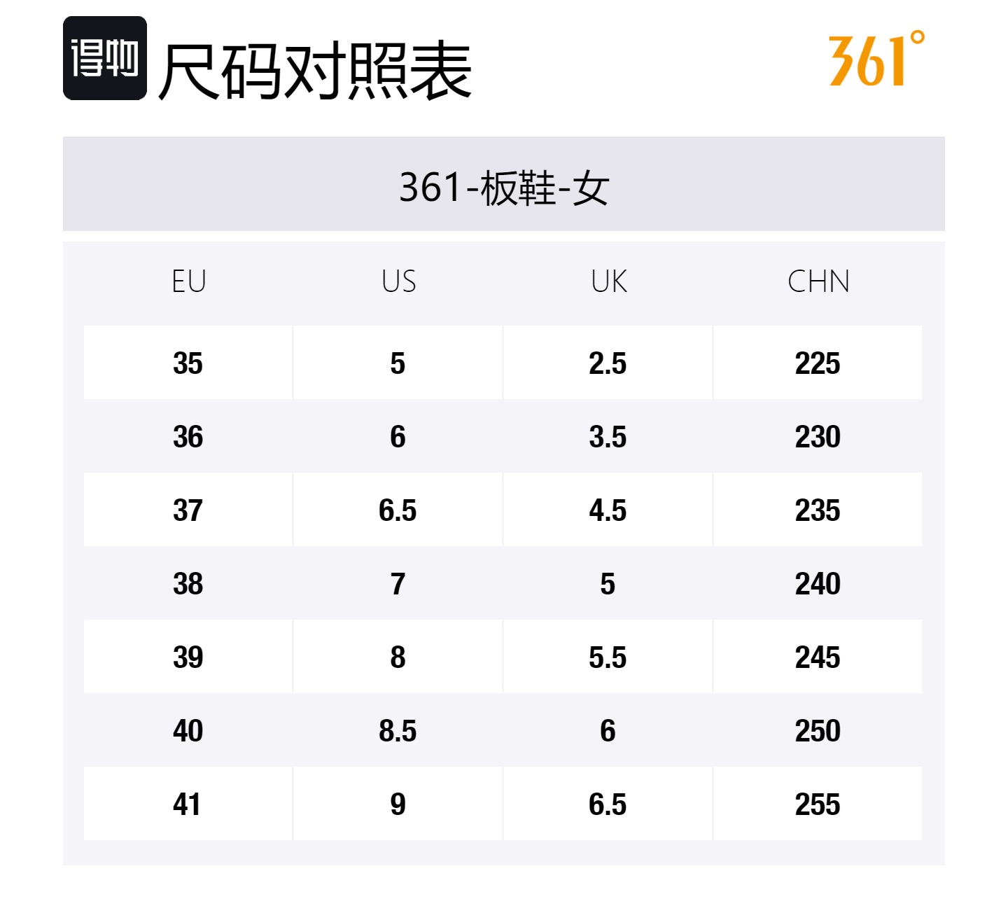 Size Table